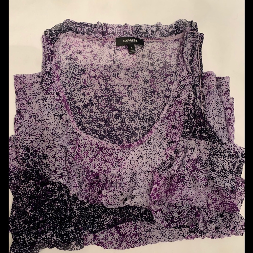 Express Colorful Ruffled Top - Picture 3 of 3